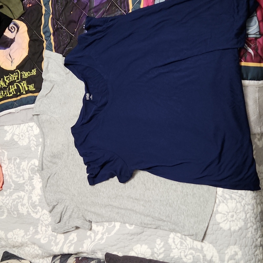 2 ANA Tshirts Gray and Navy womens